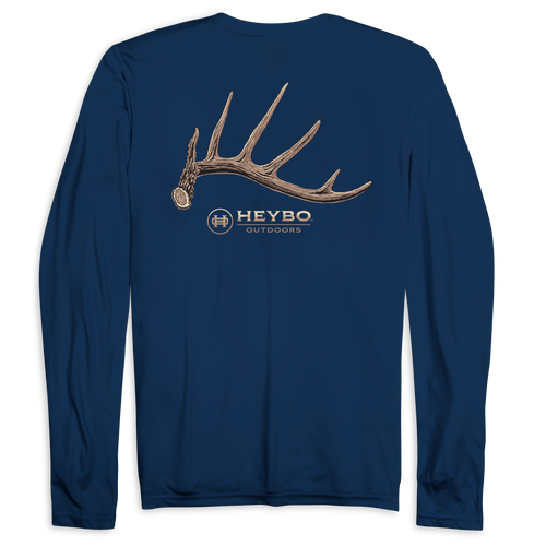 Youth Long Sleeve Shed Tee- Navy