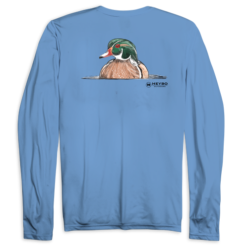 Youth Long Sleeve Squealer Tee- Light Blue