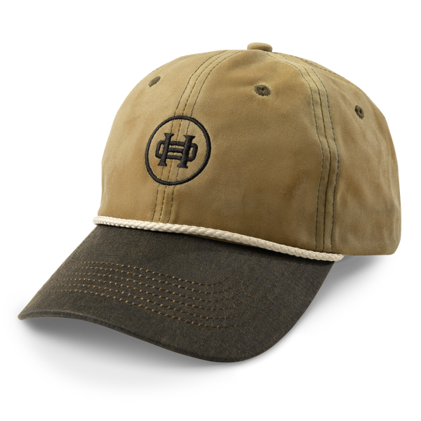 Heybo Icon Embroidered Waxed Unstructured Hat- Old Gold