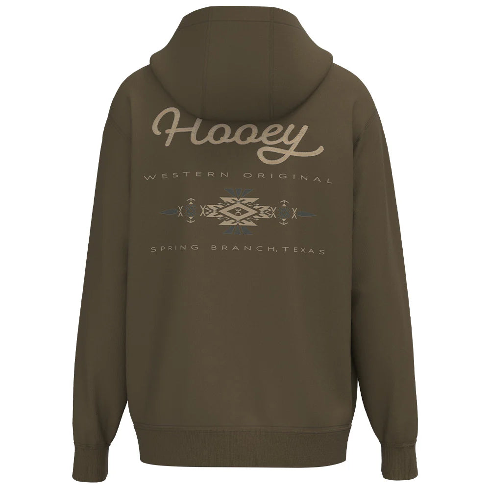 Hooey Men's Peyote Brown & Cream Logo Hoodie