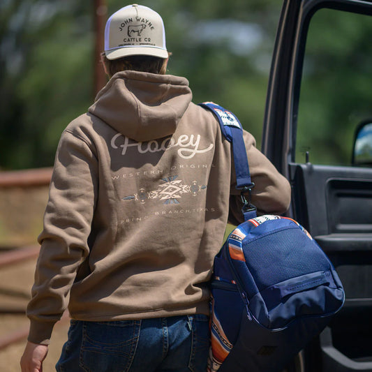 Hooey Men's Peyote Brown & Cream Logo Hoodie