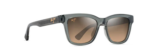 Hanohano Polarized Shiny Trans Dark Grey Maui Jim Sunglasses