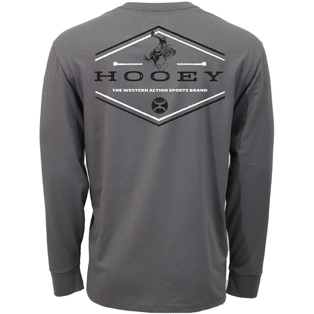 Hooey Men's Dark Grey Rocks Long Sleeve Tee