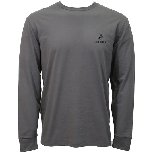 Hooey Men's Dark Grey Rocks Long Sleeve Tee
