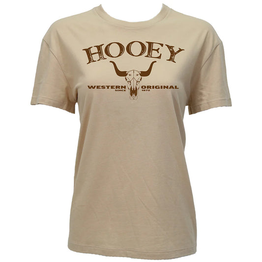 Hooey Women's Icon Tan & Brown Logo Tee