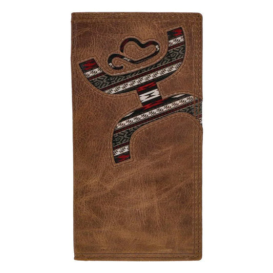 Hooey Men's Original Rodeo Wallet Brown With Nomad Print