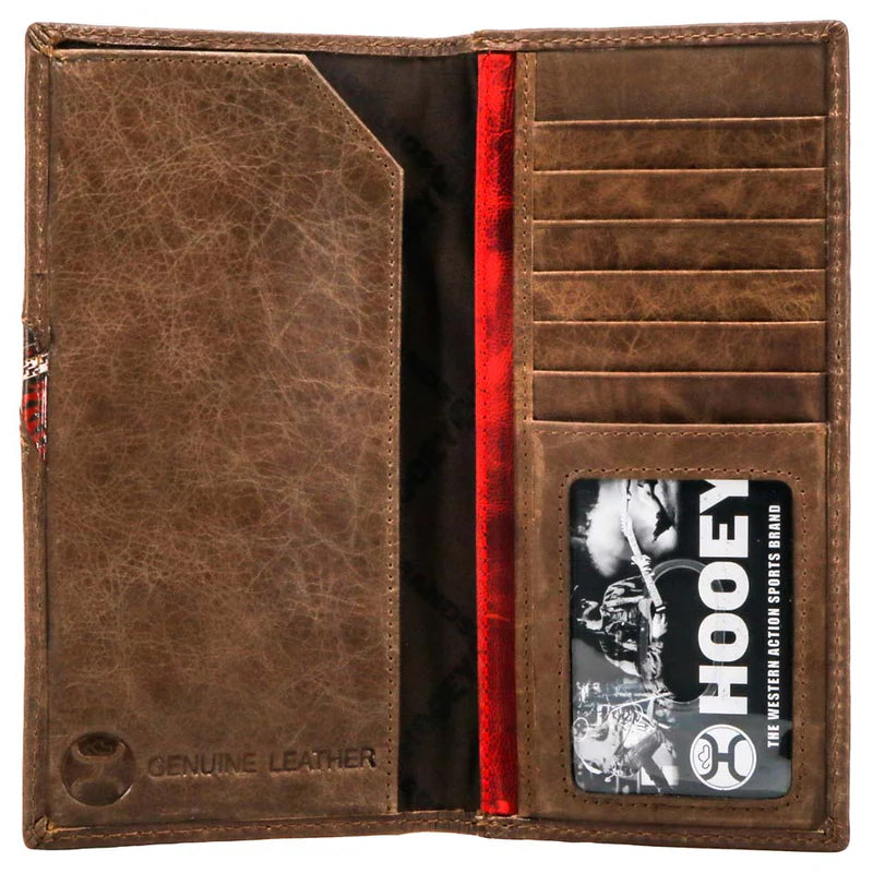 Hooey Men's Original Rodeo Wallet Brown With Nomad Print