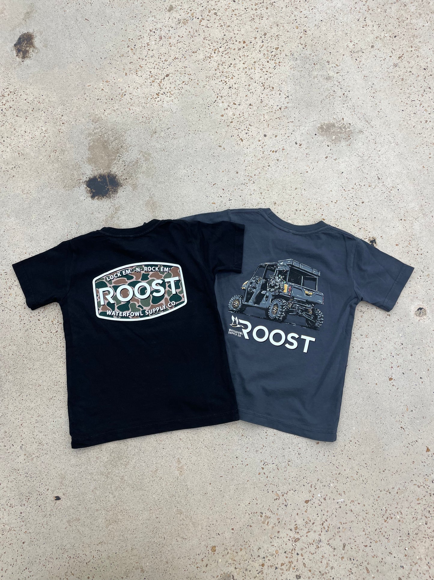 Youth Black Camo Roost Tee