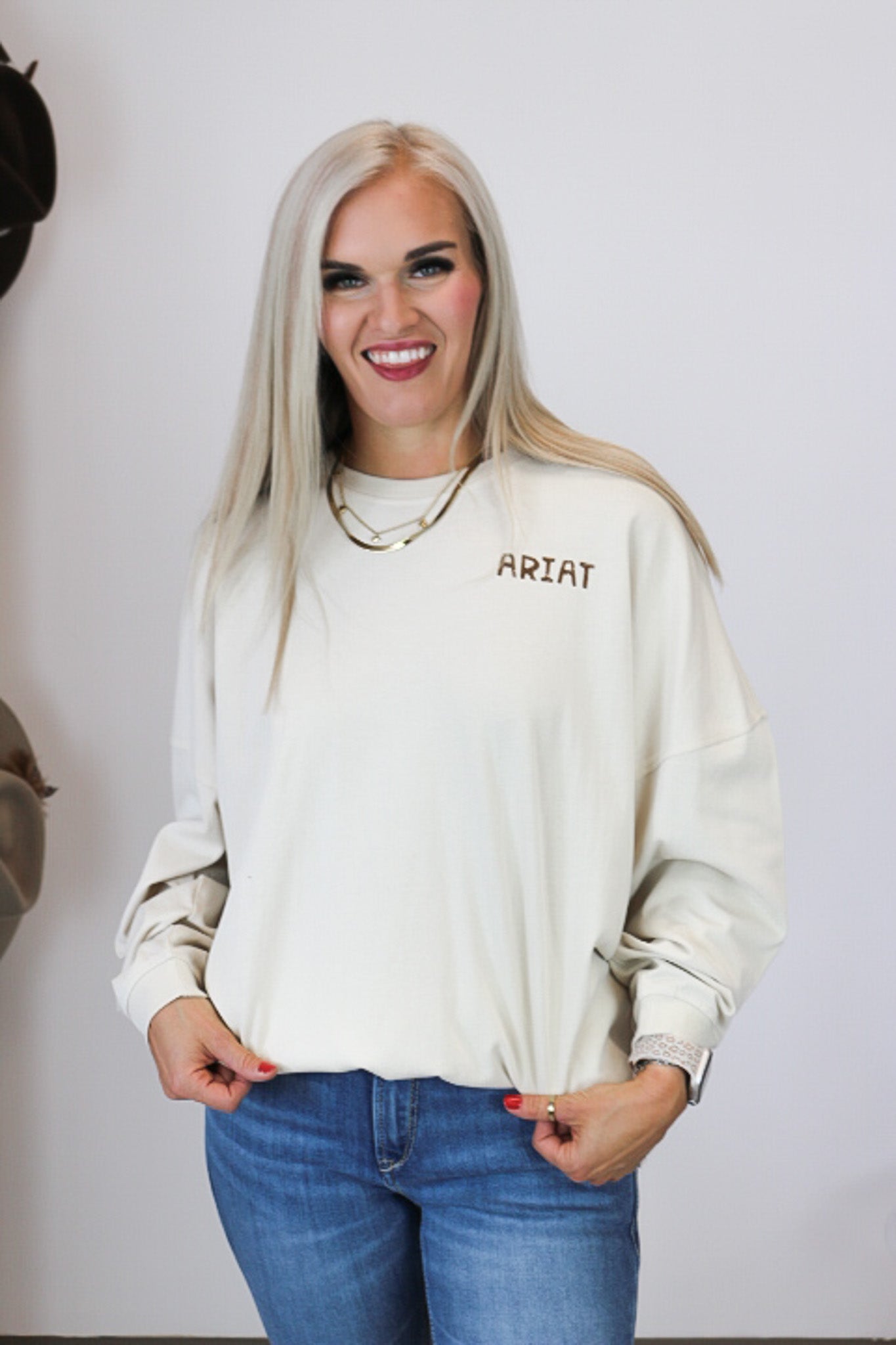 Women's Ariat Summer Sand Canvas Oversized Tee