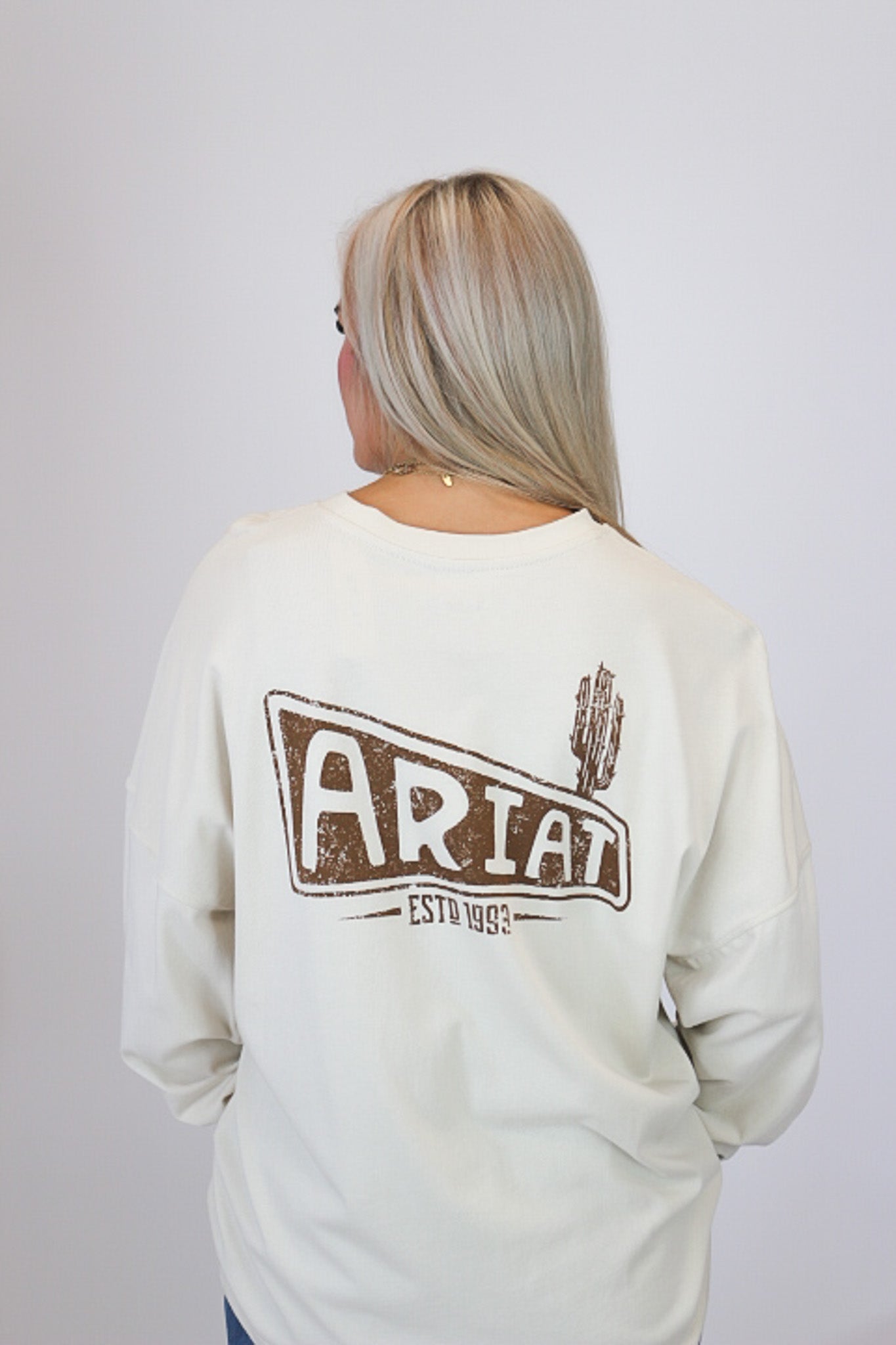 Women's Ariat Summer Sand Canvas Oversized Tee