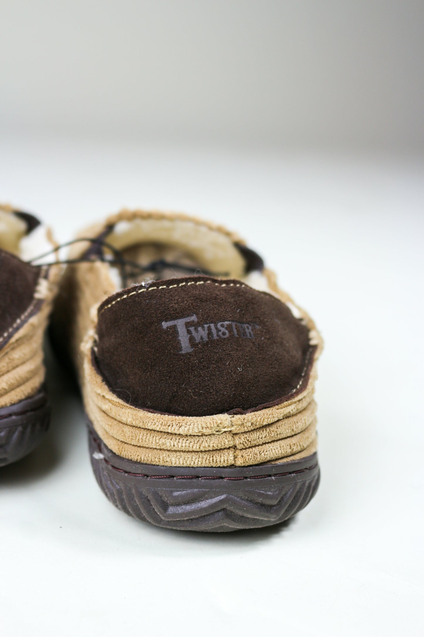 Twister Tan Corduroy Men's Slippers