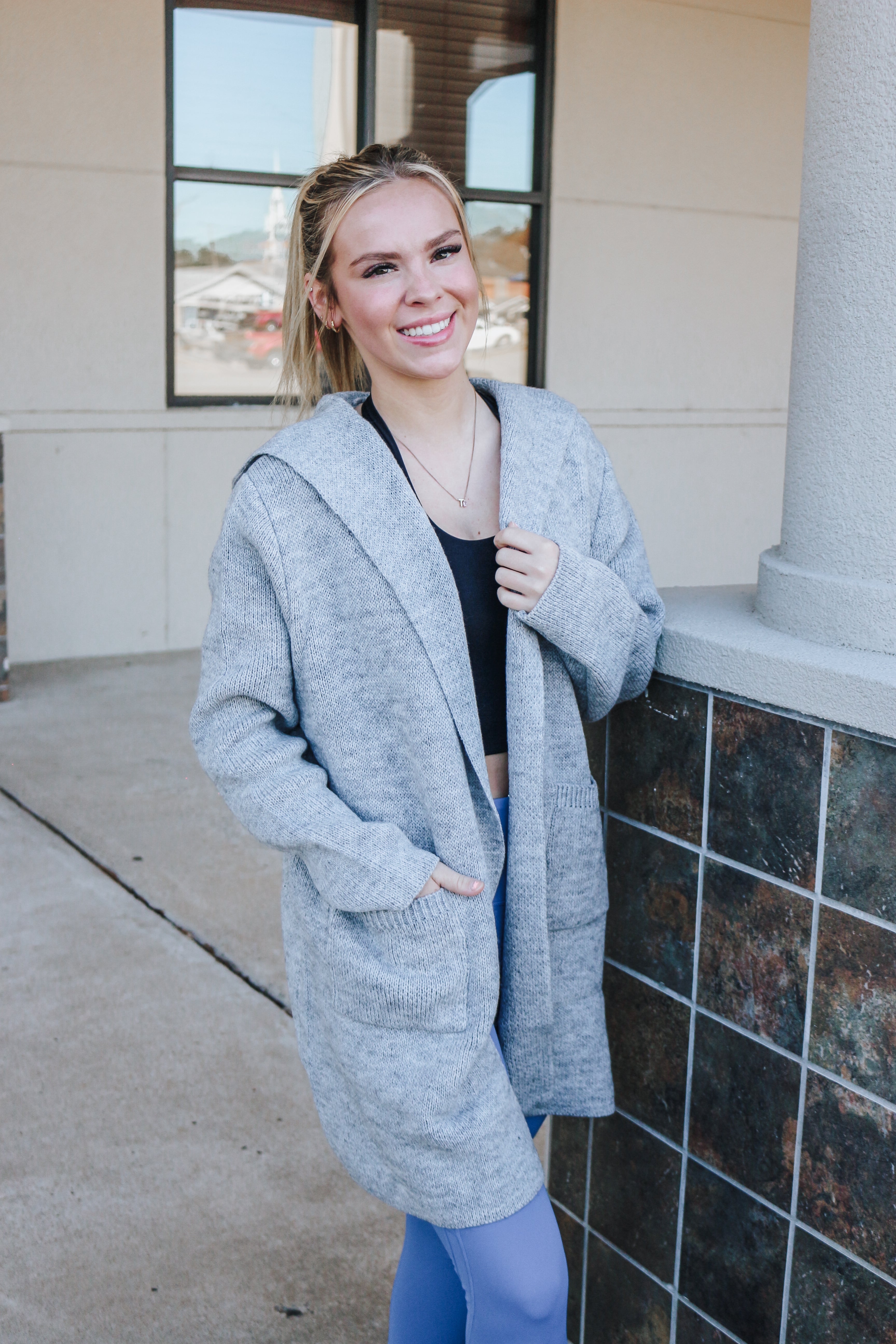 Cozy sale grey cardigan