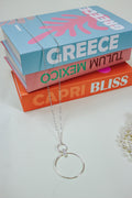 Double Ring Pave Necklace
