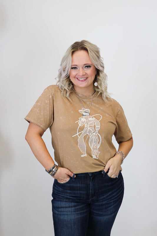 Ariat Toasted Coconut Buckaroo Tee