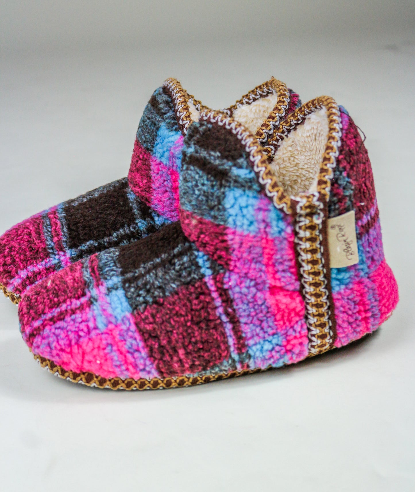 Blazin Roxx Brown & Pink Western Women's Slippers
