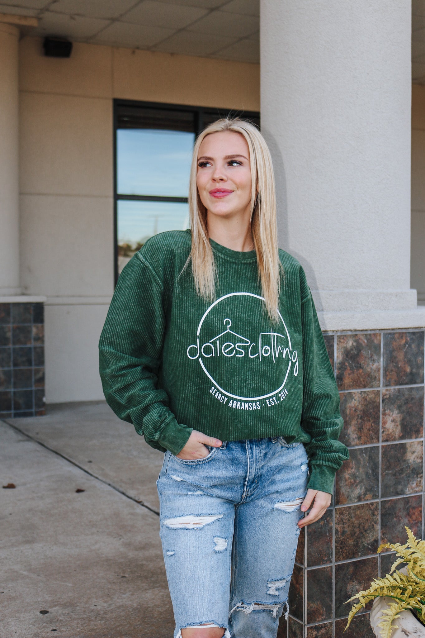 The Comfy Cord Dales Green Sweatshirt