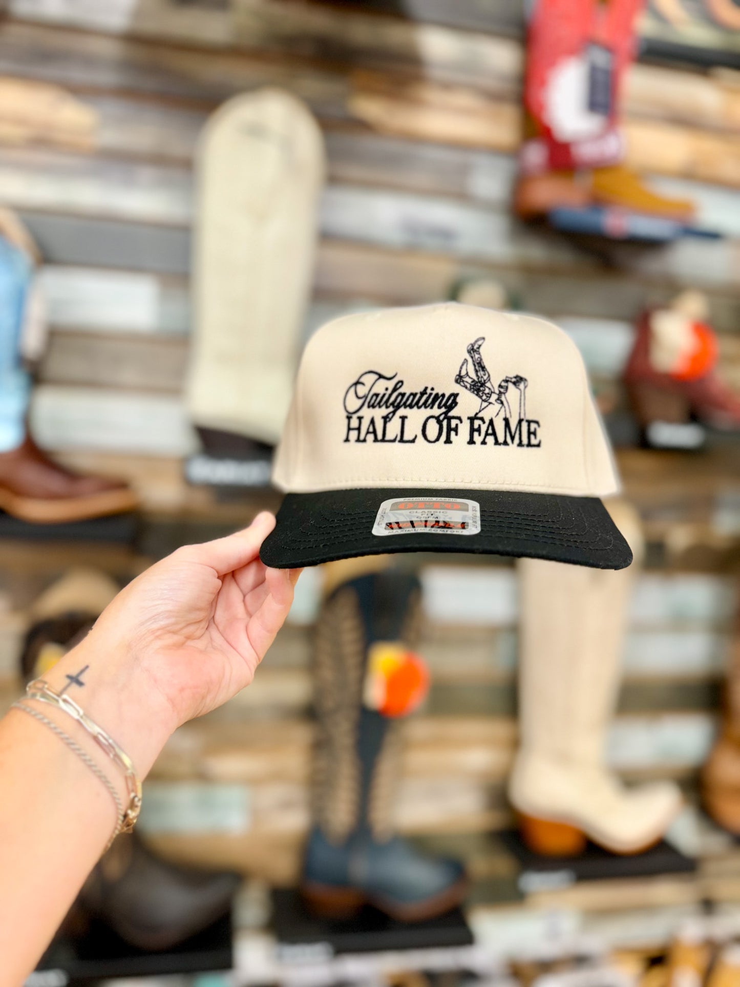 Tailgating Hall Of Fame Black Trucker Hat