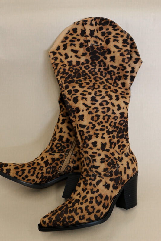 Messini Leopard Boots By MIA