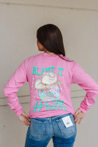 Blame It All on My Roots Pink Shirt