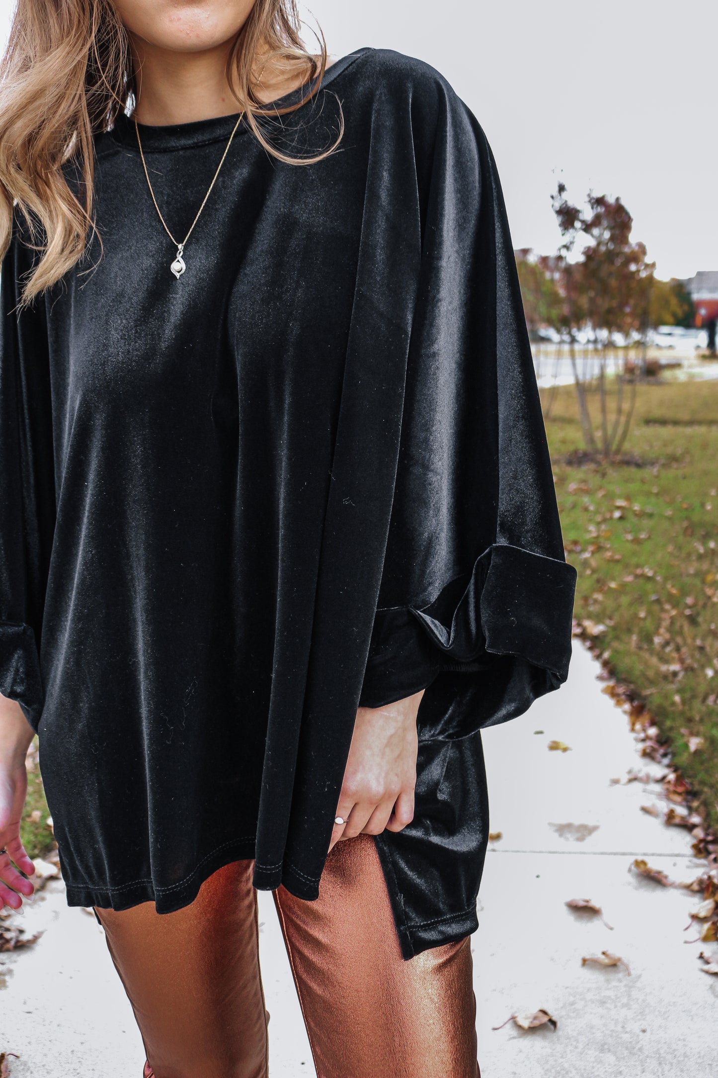 Nothing But The Best Black Velvet Blouse