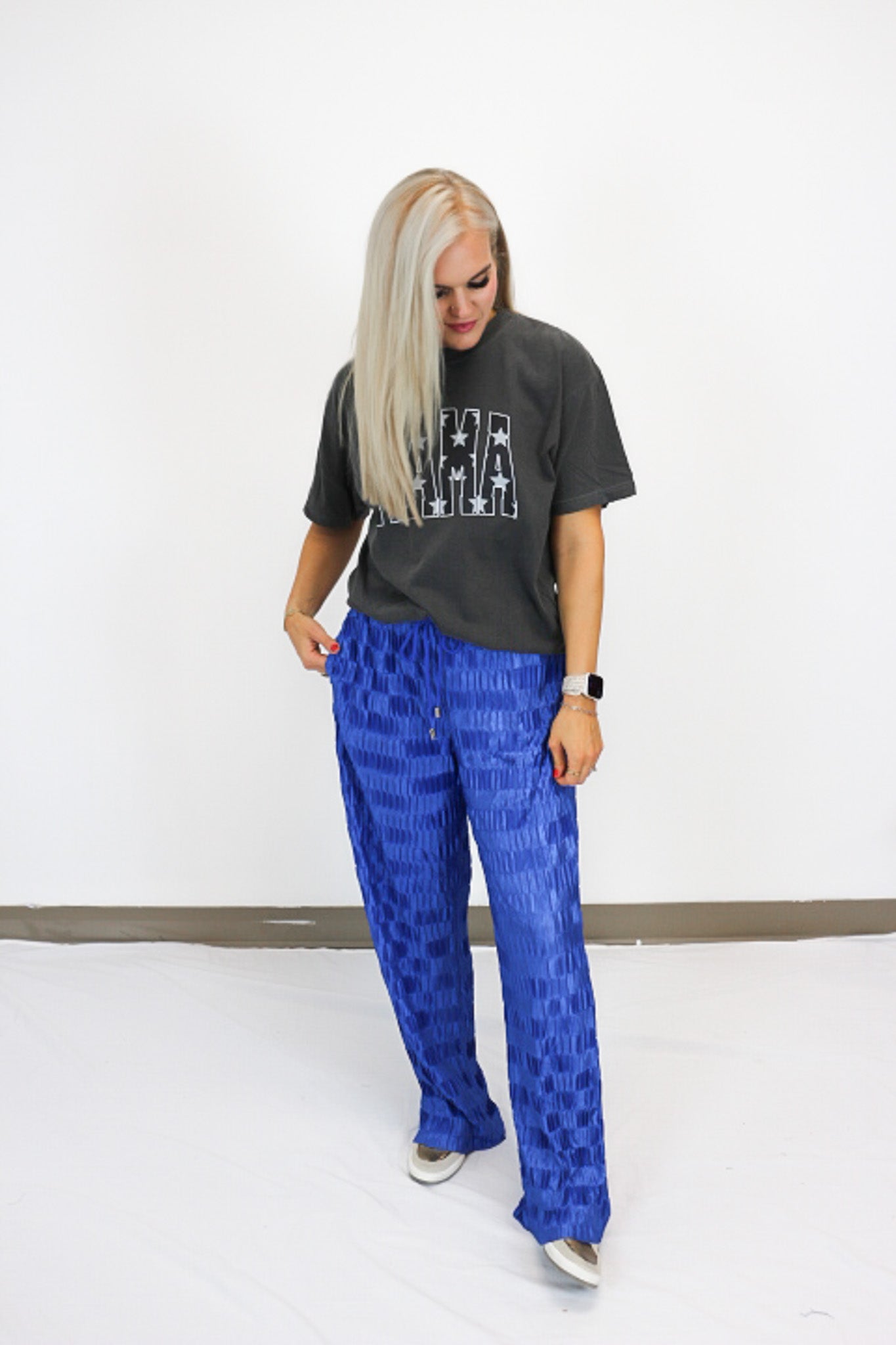 Sideline Cheer Royal Blue Wide Leg Pants