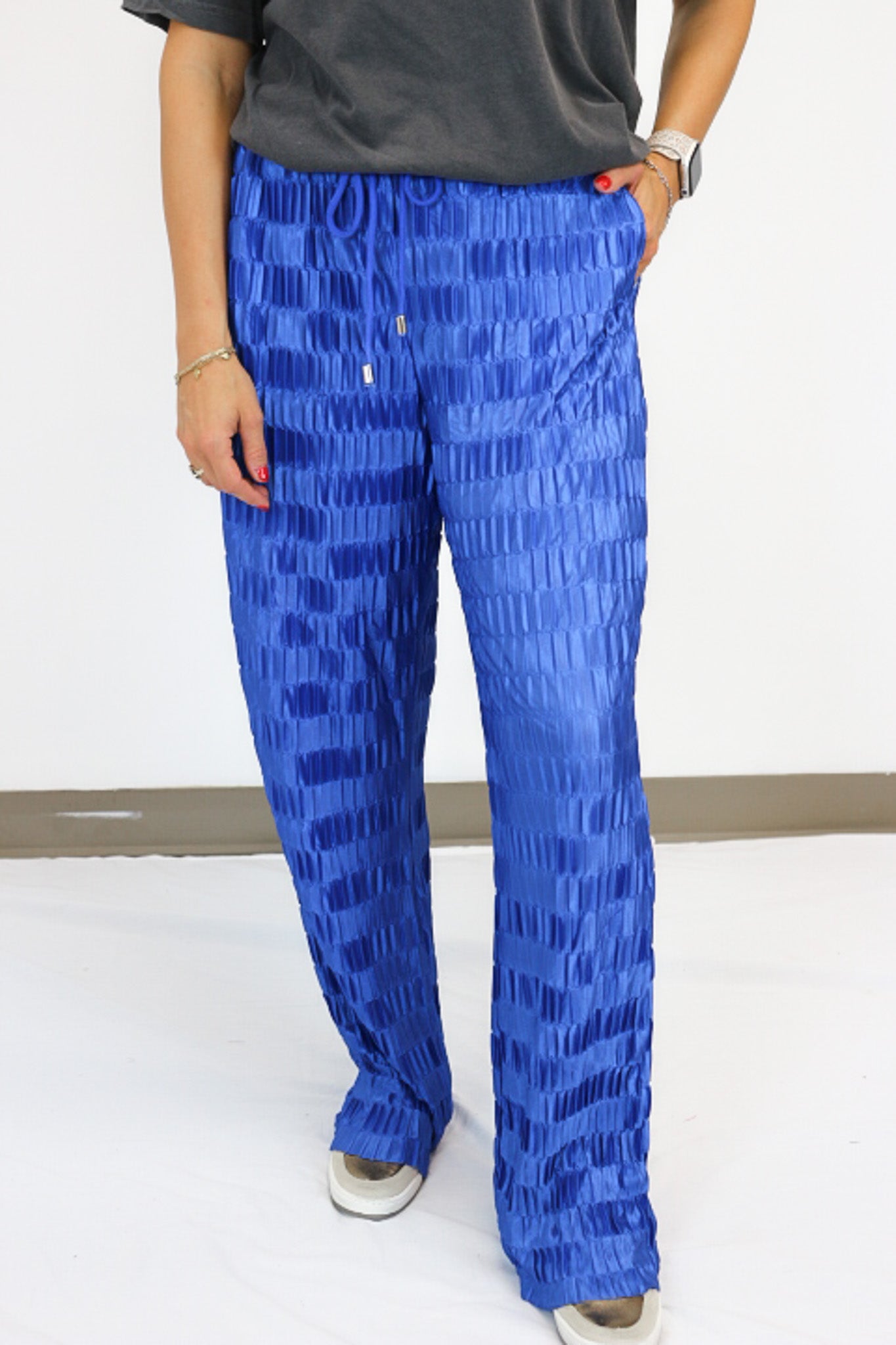 Sideline Cheer Royal Blue Wide Leg Pants