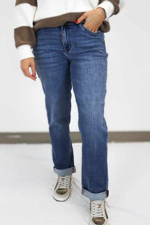 Women's Mr Bf Classic Cuffed Jean Judy Blue