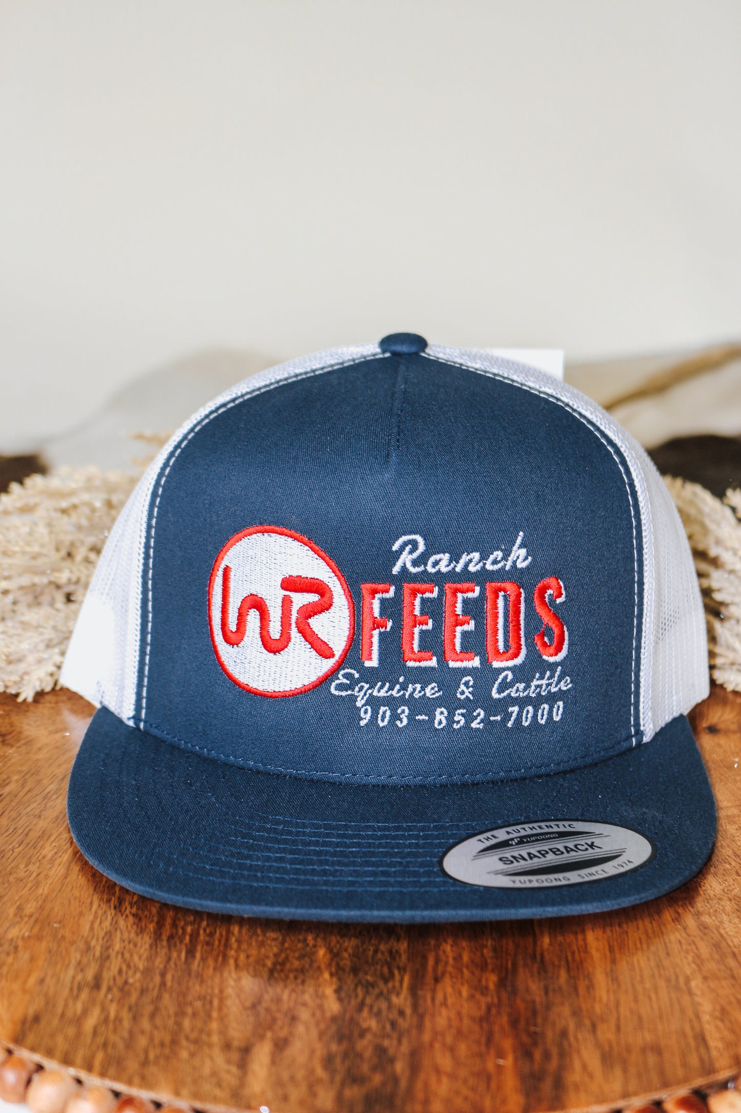 Ranch Feeds Navy & White Cap
