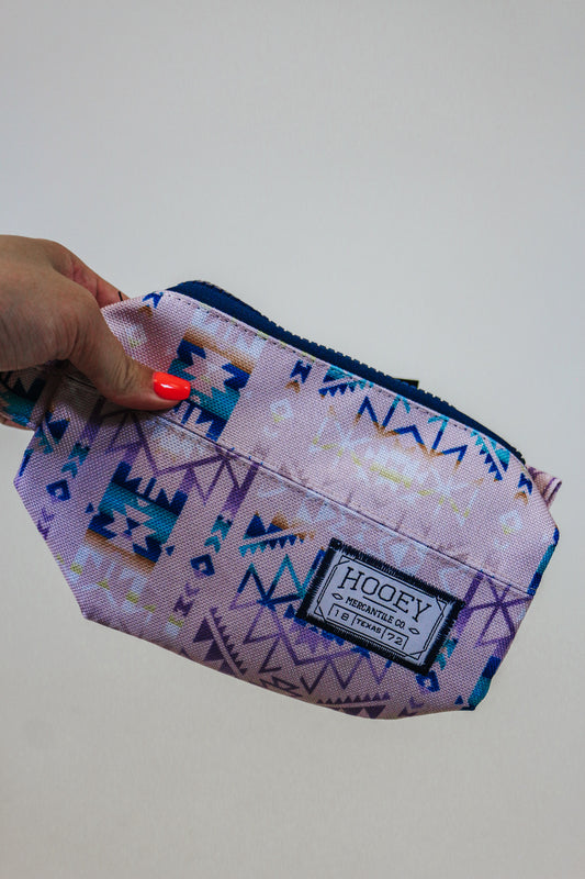 Pink & White Aztec Hooey Pencil Pouch