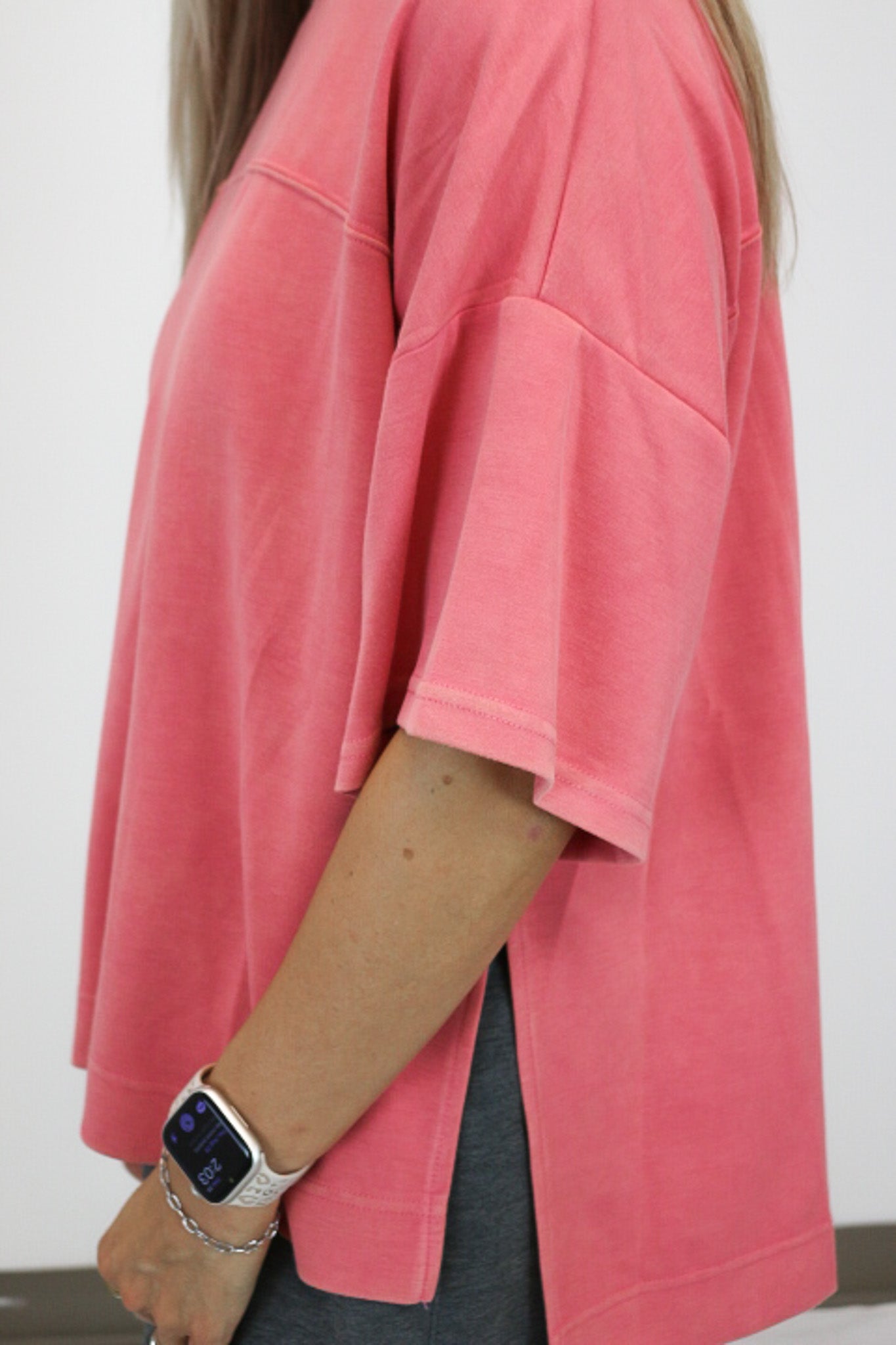 Not Looking Back Pink Solid Top