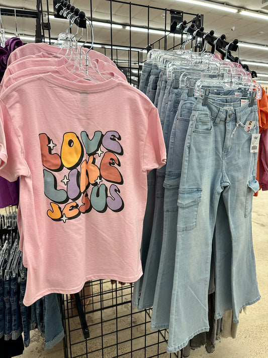 Youth Girls Love Like Jesus Tee -Pink