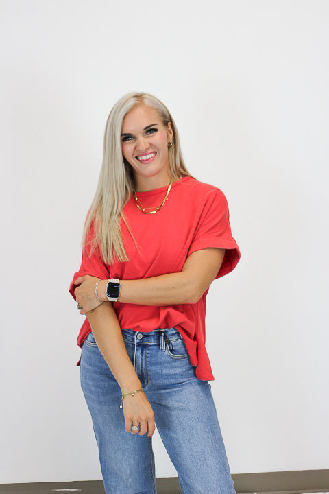 Go Ahead Rose Clay Mineral Wash Top