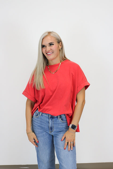 Go Ahead Rose Clay Mineral Wash Top