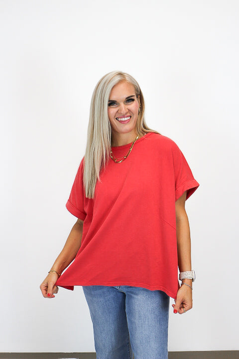 Go Ahead Rose Clay Mineral Wash Top