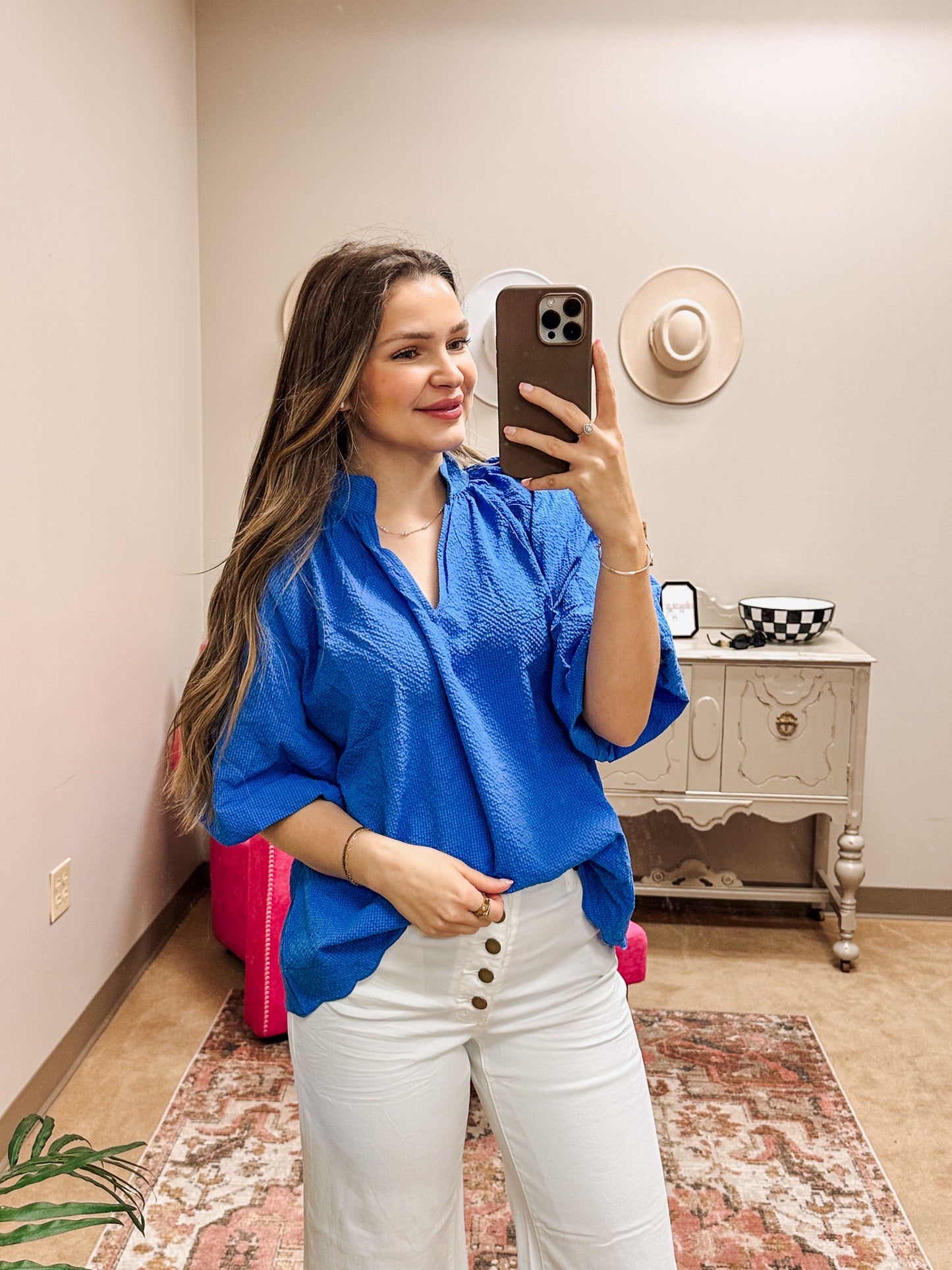 Dream Job Ocean Blue Blouse