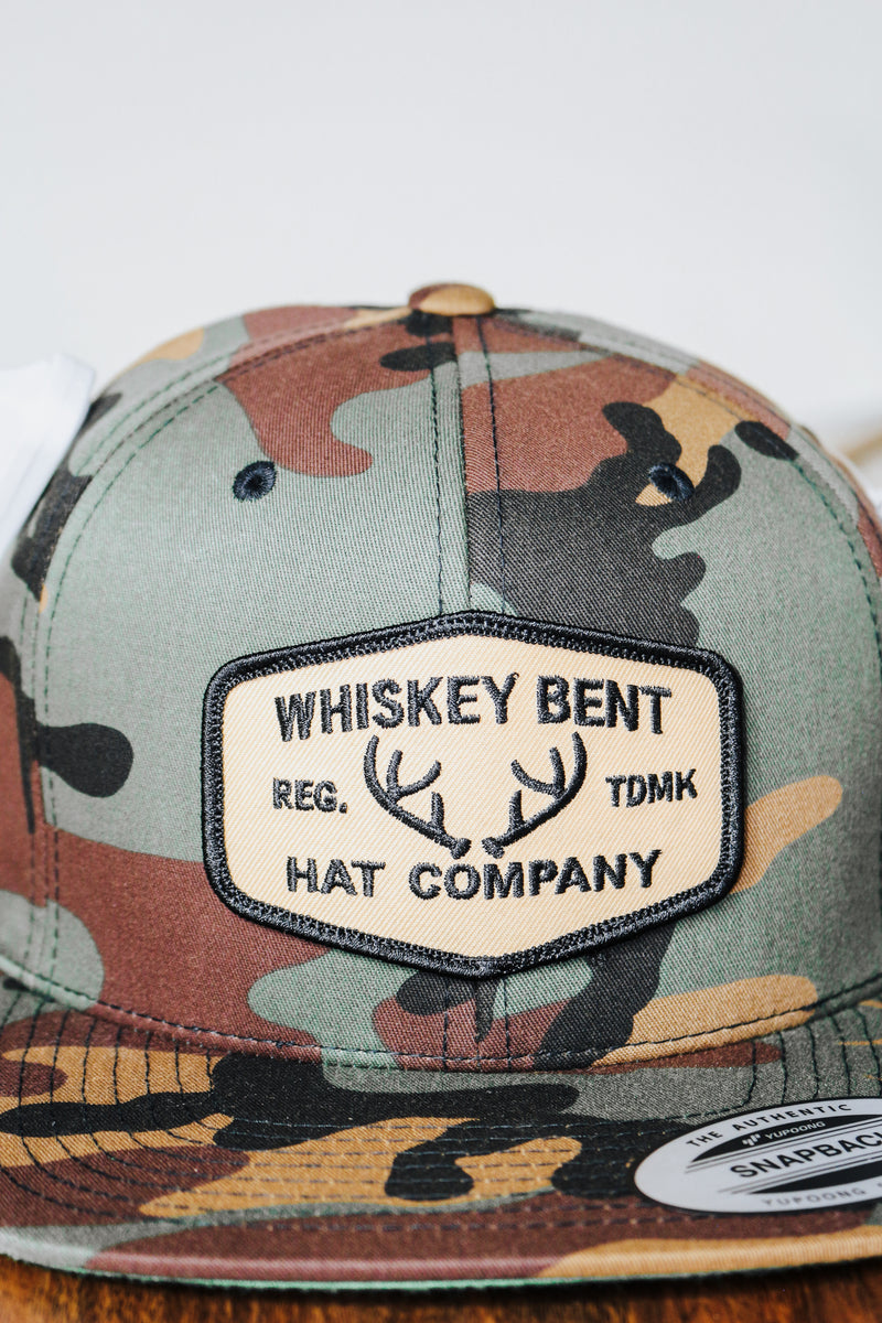 Whiskey Bent 8 Point Patch Camo Cap