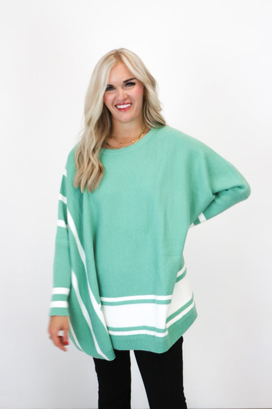 Worth Remembering Jade Oversized Sweater