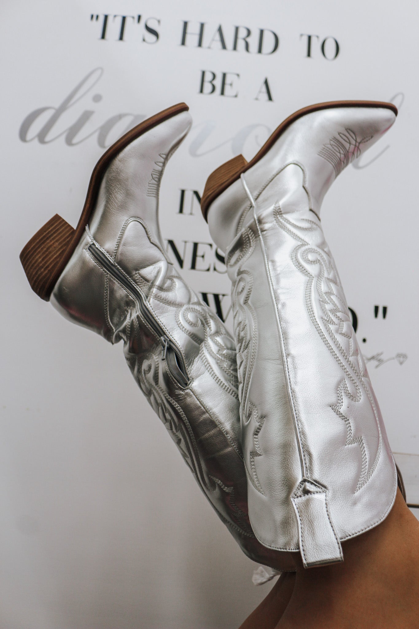 Kolt Silver Cowgirl Boots By MIA