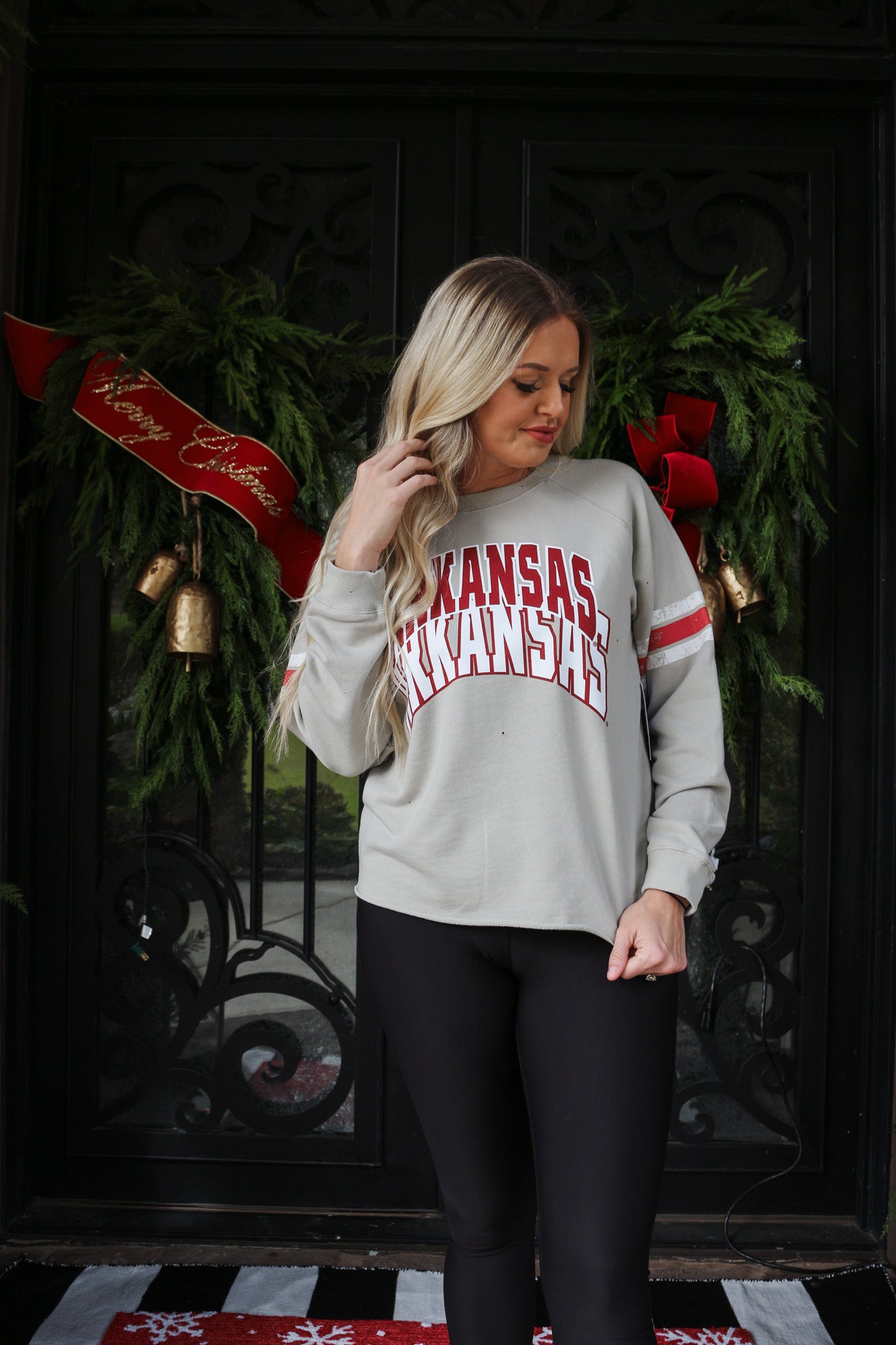 Grey Arkansas Crew Neck Sweatshirt