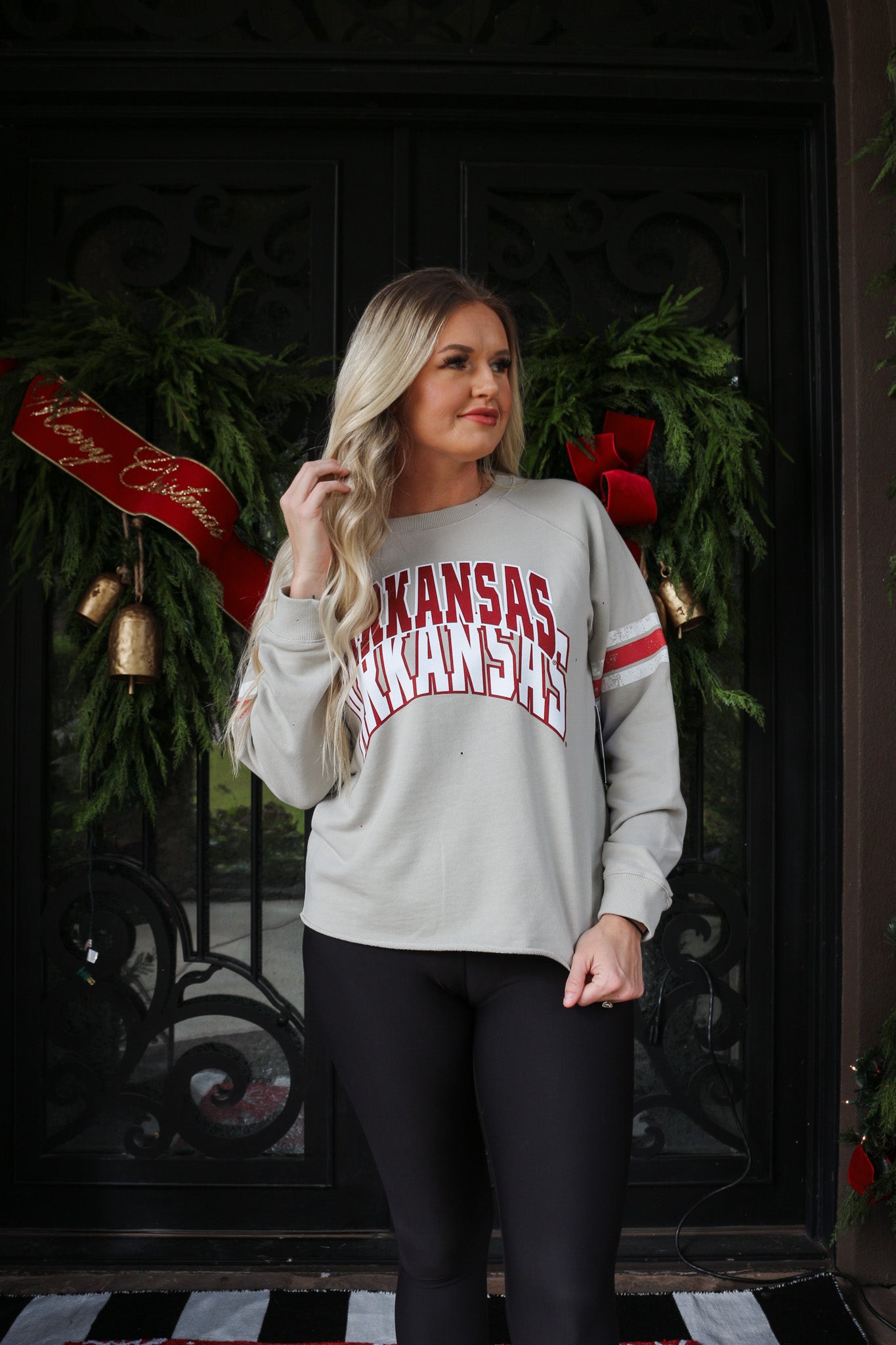 Grey Arkansas Crew Neck Sweatshirt