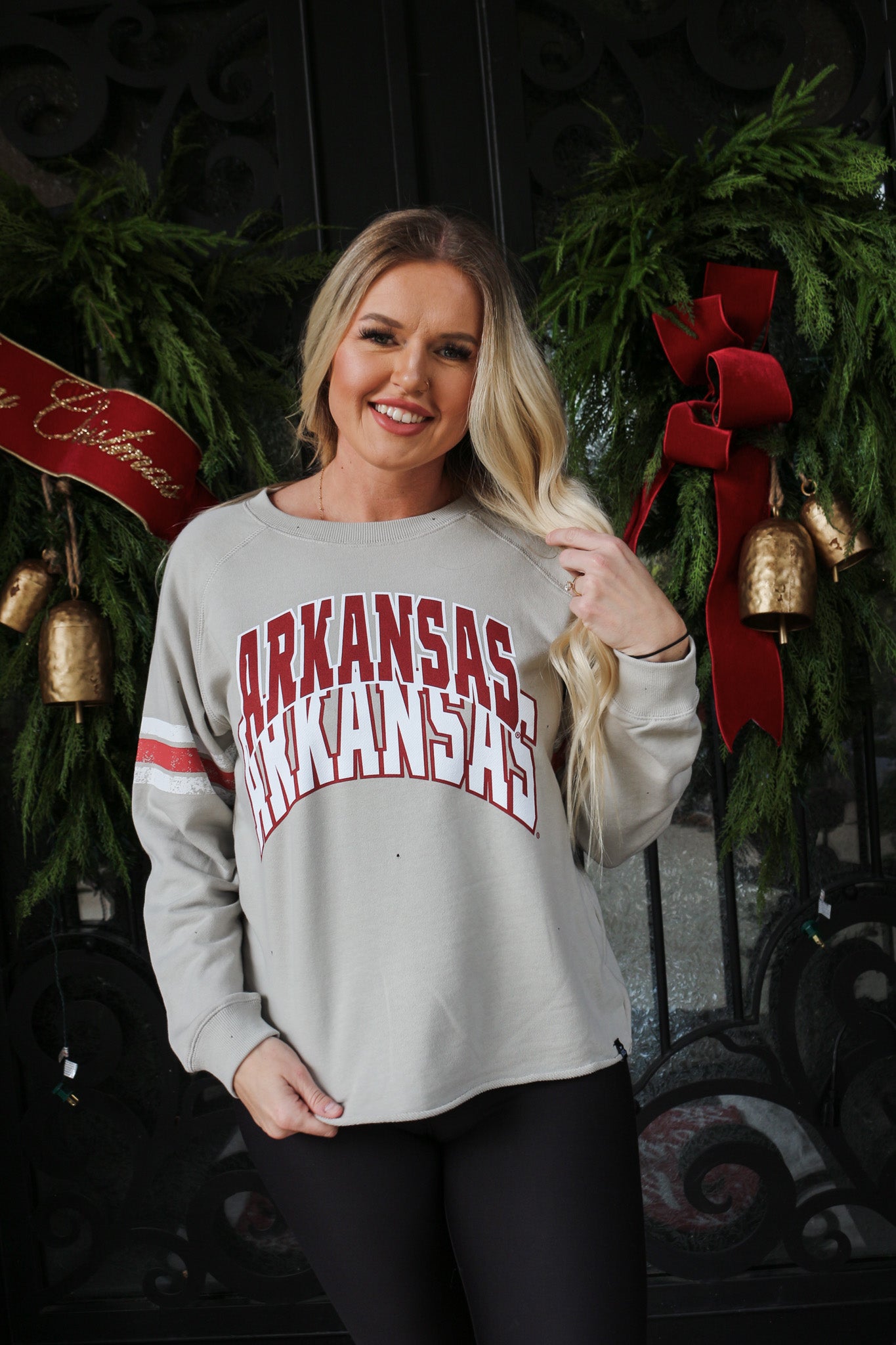 Grey Arkansas Crew Neck Sweatshirt