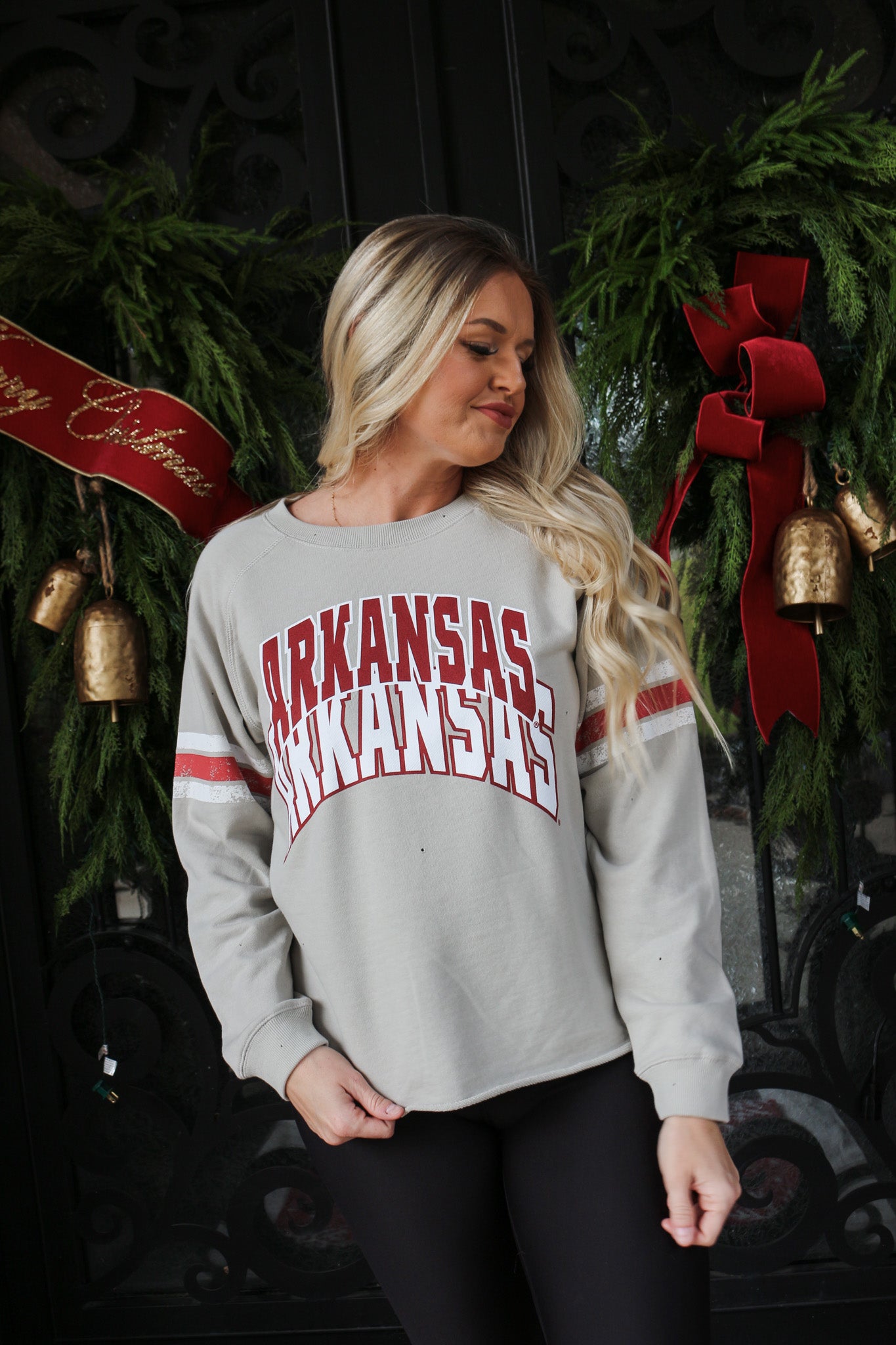 Grey Arkansas Crew Neck Sweatshirt