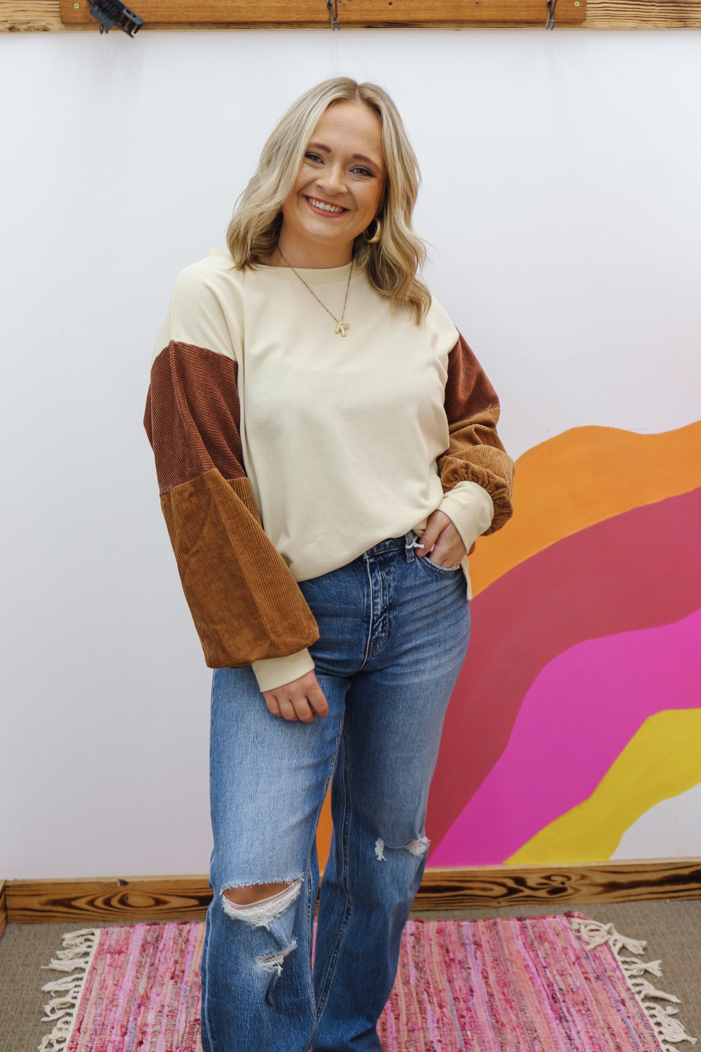 Match My Energy Color Block Sweatshirt -2 Colors