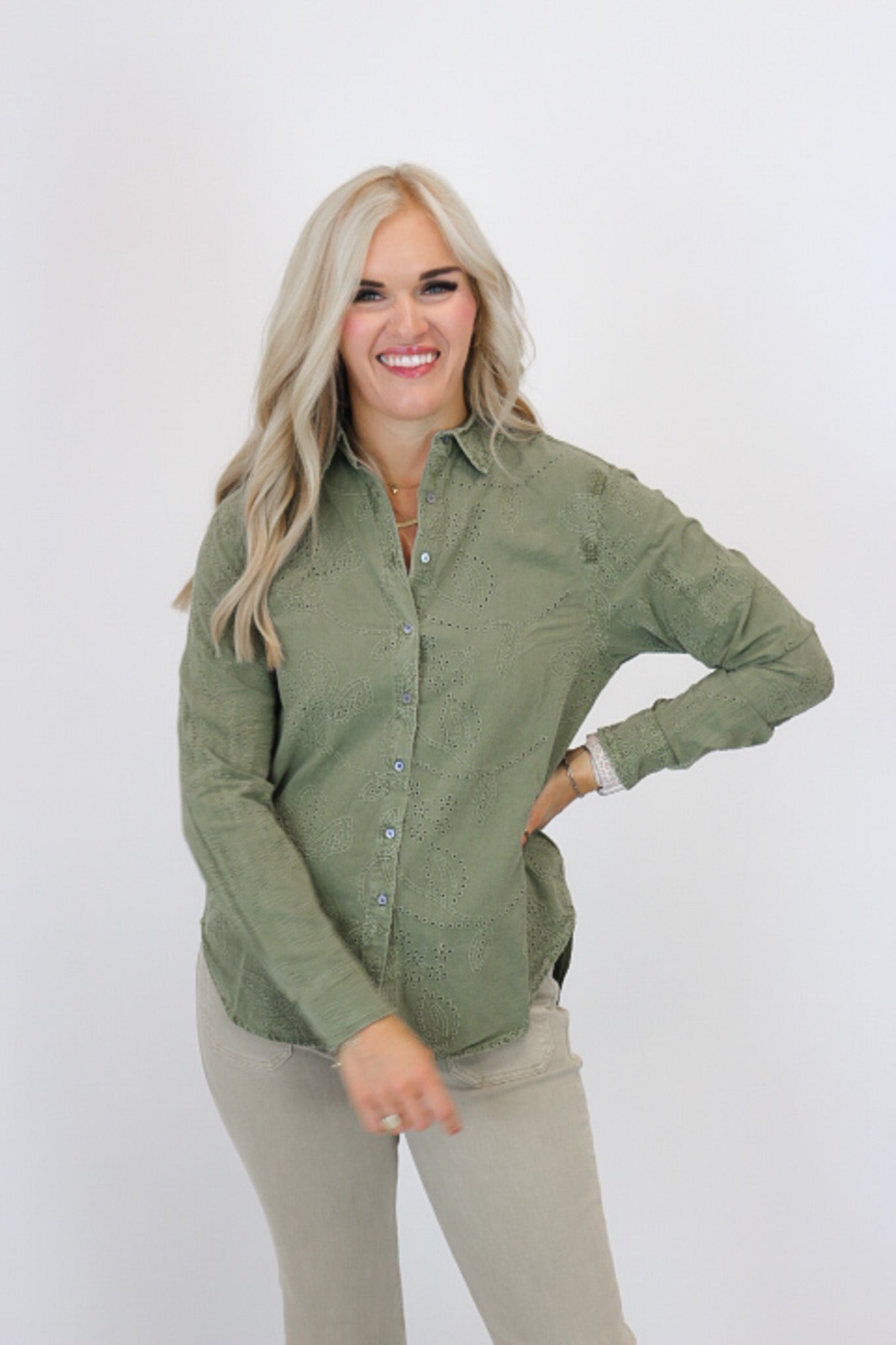 Set Up For Success Lolita Green Top