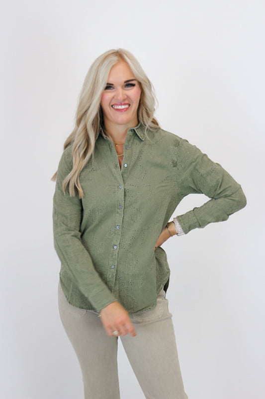 Set Up For Success Lolita Green Top