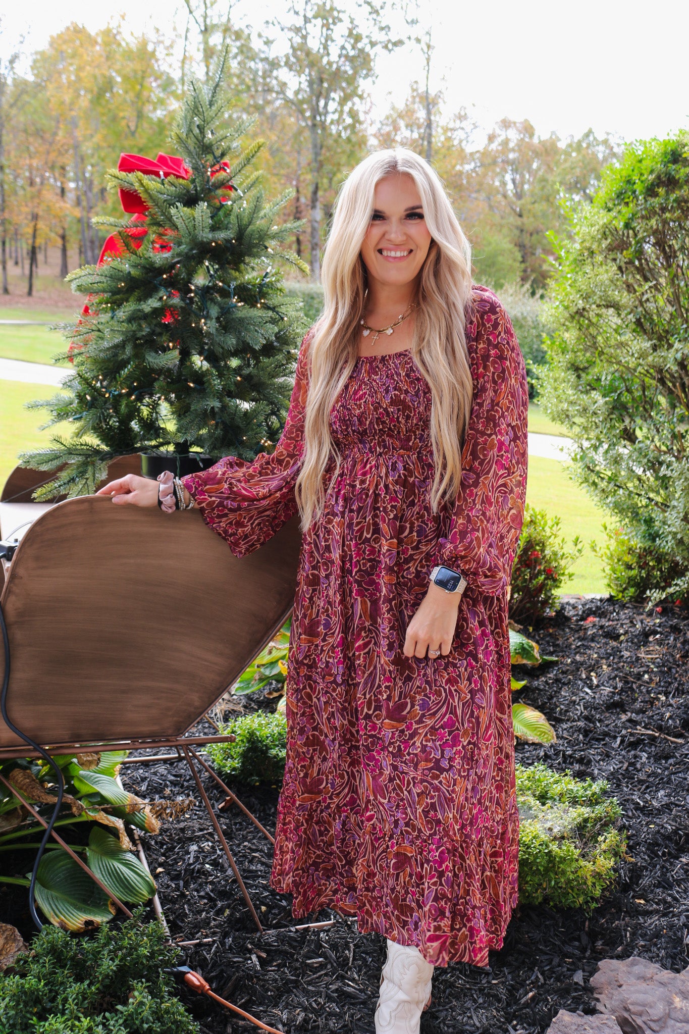 Vineyard Charm Floral Maxi Dress -2 Colors