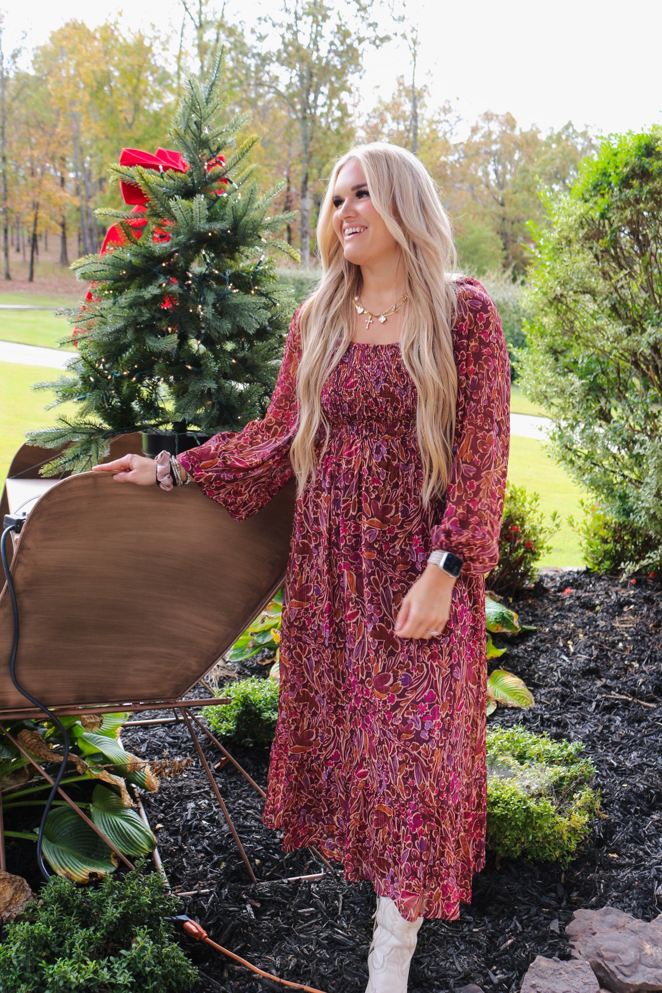 Vineyard Charm Floral Maxi Dress -2 Colors