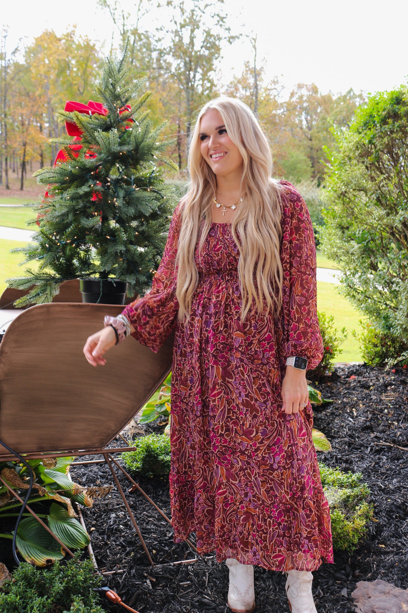 Vineyard Charm Floral Maxi Dress -2 Colors