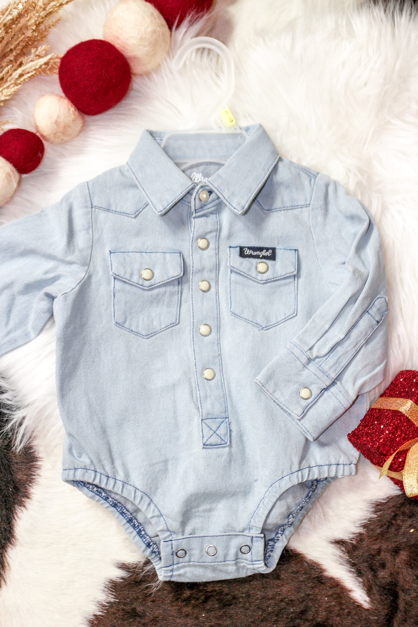 Wrangler Kids Western Faded Blue Bodysuit