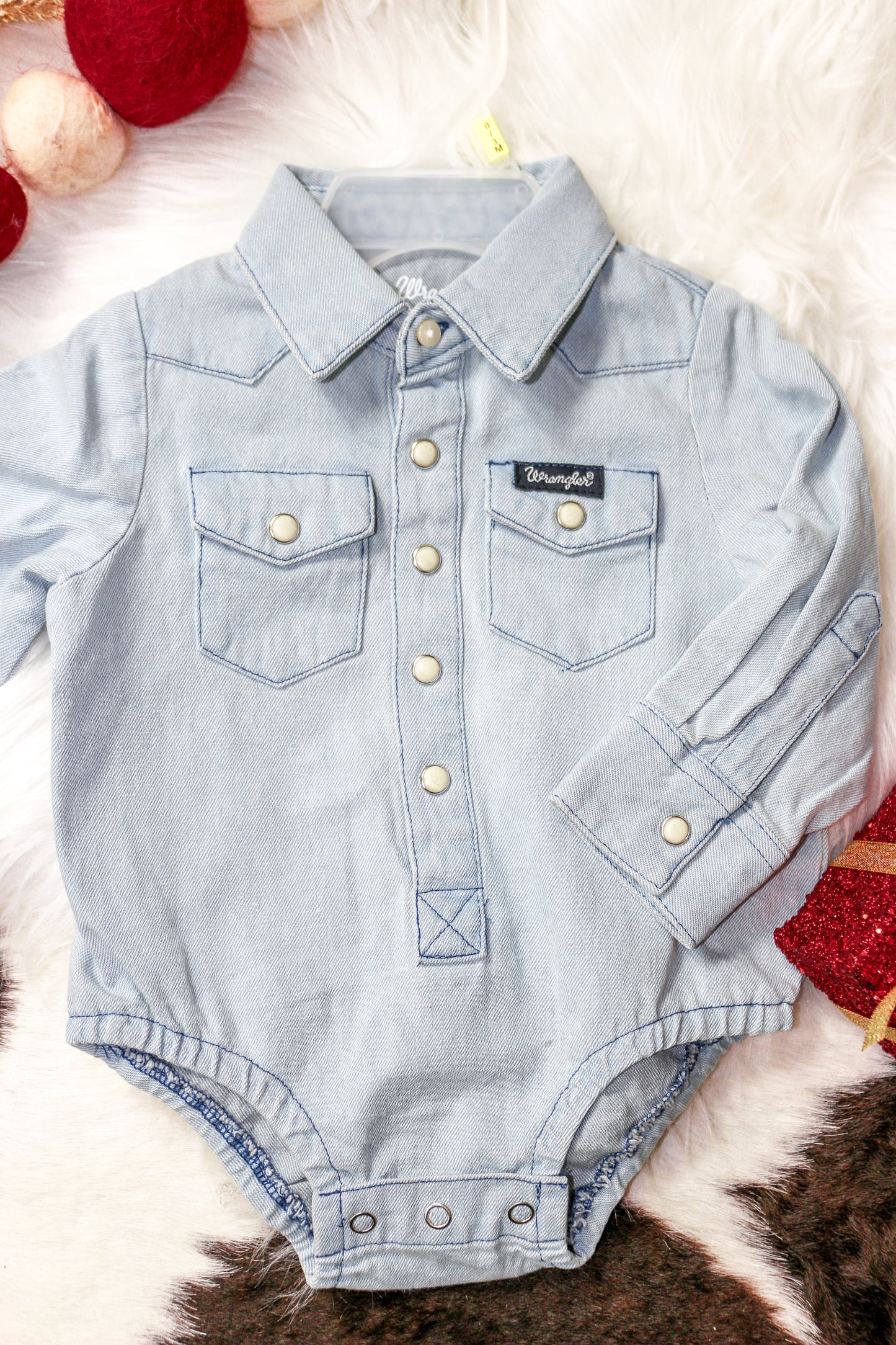 Wrangler Kids Western Faded Blue Bodysuit